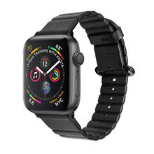 Кожаный ремешок-петля для apple watch, ремешок 44 мм, 40 мм, 42 мм, 38 мм, натуральная кожа, петля, металлическая кнопка, браслет, apple watch 5, 4, 3, 2 2024 - купить недорого