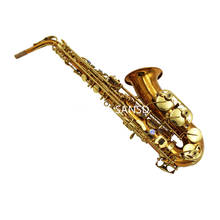 Saxofón Alto de alta calidad Eb Tune E, instrumento Musical profesional de latón lacado en oro plano con funda, envío gratis 2024 - compra barato