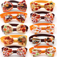 100pcs Thanksgiving Pet Dog Bow Ties Fall Dog Grooming Accessories Maple Leaf Cat Dog Bowties Neckties 2024 - buy cheap