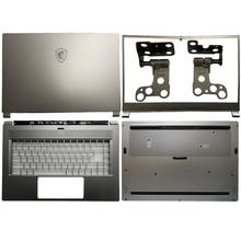 Laptop para computador msi p65 ws65 gs65 drive, capa traseira lcd, bisel frontal, dobradiças, descanso para as mãos, capa inferior prateada 2024 - compre barato