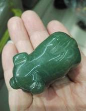 free shipping Hand Carved Natural Dongling Jade Pig statue 2024 - buy cheap