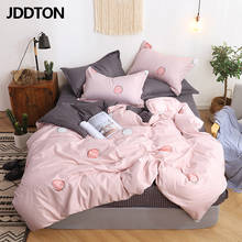 Jddton conjunto confortável de cama estilo ab lateral fashion multicolorido estampa fronha de edredom conjunto adorável para casa be013 2024 - compre barato