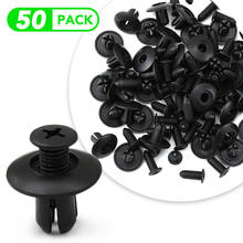 50Pcs 6mm Auto Bumper Fastener 6mm Hole Rivet Retainer Push Engine Cover Car Door Trim Panel Clip Fasteners for Toyota LADA 2024 - buy cheap