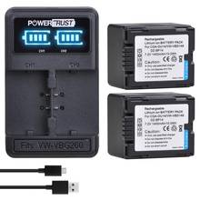 PowerTrust 7,2 V 1400mAh CGA-DU14 CGA DU14 батарея и зарядное устройство для Panasonic DU14 DU07 NV-GS10 VDR-M70/M50 CGA-DU12 VW-VBD140 2024 - купить недорого