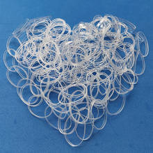 1000Pcs Transparent TPU Rubber Hairband Rope Silicone Elastic Ponytail Holder Hair Holder Tie Gum Rings Girls Hair Accessories 2024 - buy cheap