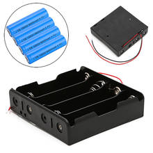 5 Pcs 4x18650 Rechargeable Battery 3.7V Clip Holder Box Case With Wire Lead  2024 - buy cheap