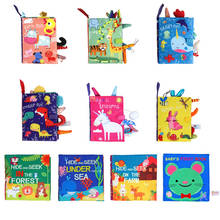Livro de pano infantil para crianças pequenas, livro de papel interativo lavável com som dinossauro oceano, brinquedo de livro 2024 - compre barato