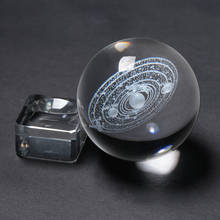 Laser Engraved Solar System Crystal Ball 3D Miniature Planets Model 6CM Globe Galaxy Miniatures 3D Quartz Glass Ball Home Decor 2024 - buy cheap