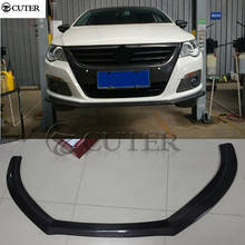 Cc Carbon Fiber Front Bumper Lip Spoiler for Volkswagen Cc Standard Bumper Splitter 09-12 2024 - buy cheap