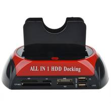 Ide sata duplo tudo em 1 hdd doca docking station disco rígido unidade hdd 2.5 3.5 leitor usb 2.0 eua caixa externa gabinete caso 2024 - compre barato