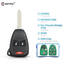 KEYYOU 2+1 3 Buttons Remote Control Car Key For Jeep Dodge Chrysler Remote Key Fob 315Mhz ID46 Chip OHT692713AA 2024 - buy cheap