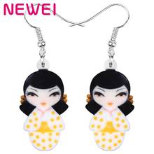 NEWEI-pendientes acrílicos de Anime japonés para mujer, niña, Kimono, muñeca, colgante, joyería para mujeres, niñas, adolescentes y niños, accesorios de regalo 2024 - compra barato