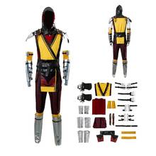Mortal Kombat 11 SCORPION Cosplay Costume Suit Full Set Game Mortal Kombat Halloween Cosplay Sets 2024 - buy cheap