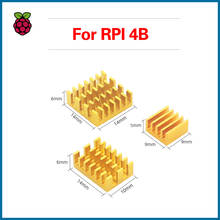 S ROBOT для Raspberry Pi 4B, радиатор охлаждения, 3 шт., алюминиевый радиатор, кулер для Raspberry Pi 4 Model B RPI144 2022 - купить недорого