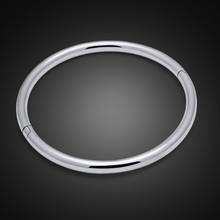 Pulsera de 100% Plata de Ley 925 minimalista para mujer, brazalete suave, brazalete Simple de moda, joyería fina, regalo 2024 - compra barato