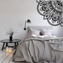 NEW Quarter Mandala Wall Decal Bohemian Bedroom Decor - Quarter Mandala Wall Art Maditation Room Decor - Mandala Vinyl A12-014 2024 - buy cheap