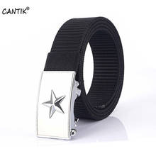 CANTIK, простой дизайн, модный, звездный узор, автоматические пряжки, качественные нейлоновые ремни для мужчин, аксессуары для брезентового ремня, 3,5 см, CBCA252 2024 - купить недорого