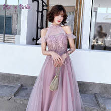 Vestido de noite feminino, novo vestido ilusão sexy, noite leve roxo, formal, elegante, para baile 2024 - compre barato