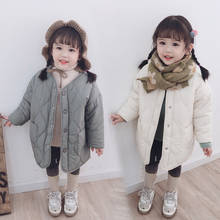 Fashion Long Girls Down Jacket Kids Winter Spring Warm Fur Thicken Plus Velvet Teenage Coat New Clothes Tops High Quality 2022 2024 - buy cheap