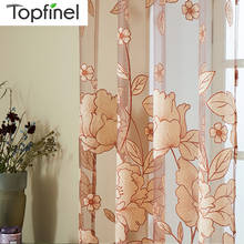 Top Finel Hot Modern Tulle for Window Curtain Embroidered Voile Sheer Curtains for Living Room the Bedroom Shade Drapes Panel 2024 - buy cheap