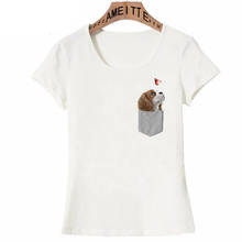 AMEITTE-Camiseta Kawaii Cavalier King Charles Spaniel para mujer, Camiseta con estampado de bolsillo, camisetas informales, camisetas para chica 2024 - compra barato