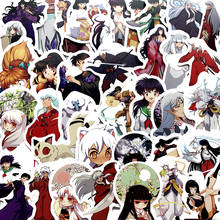 50Pcs/Lot 2022 anime Inuyasha cartoon Waterproof stickers For Luggage Laptop Bike Motorcycle Phone Car Case Decal Sticker 2024 - buy cheap