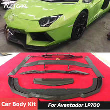 DMC стиль углеродное волокно, передний бампер, губа, задний диффузор, комплект для тюнинга кузова автомобиля для Lamborghini Пуэрто LP700 2024 - купить недорого
