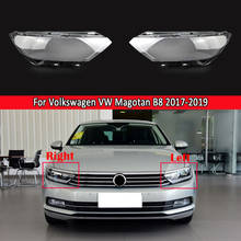 Lente do farol auto escudo capa abajur lampcover para volkswagen vw novo magotan/passat b8 2017 2018 2019 farol claro lente 2024 - compre barato