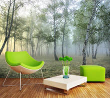 3d wallpapers Large custom fresco green forest landscape Living room bedroom TV background wall murals papel de parede фотообои 2024 - buy cheap