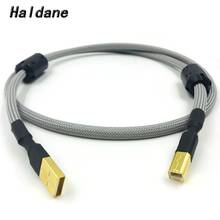 Haldane HIFI 4 ядра один кристалл медный USB кабель ЦАП A-B цифровой USB 2,0 Тип A до B Мужской аудио кабель (серый) 2024 - купить недорого