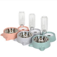 Automatic Pet Feeder Water Dispenser Cat Dog Drinking Bowl Dogs Feeder Dish Cat Feeding Watering Supplies 2024 - buy cheap