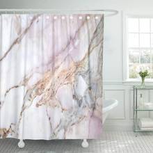 Pink White Marble Pattern High Resolution Gray Black Stone Shower Curtain Waterproof Polyester Fabric 60 x 72 Inches with Hooks 2024 - buy cheap