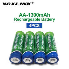 VOXLINK AA Battery 1.2V 1300mAh 4PCS rechargeable battery pre-charged recharge ni mh rechargeable battery For camera microphone 2024 - buy cheap