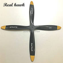 4 Blade 14x6/14x8/14x10 CCW or CW Black Wooden Propeller For Scale RC Gas or Nitro engine Airplane Model 2024 - buy cheap