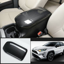 Car Styling Accessories Center Console Seat Armrest Box Cover Central Arm Rest Panel Trim Sticker For Toyota RAV4 XA50 2019 2020 2024 - buy cheap