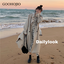 GOOHOJIO 2021 New Spring and Autumn Temperament Trench Women Loose Casual Trench for Women Fashionable Fashion Trench Female 2024 - buy cheap