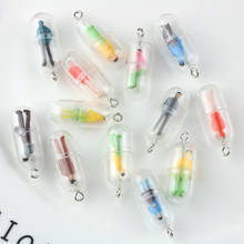 Resin Charms DIY Earring Accessories Funny Capsule Design Charms Transparent Resin Pills Pendants 2024 - buy cheap