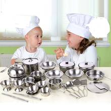 Utensílios de cozinha de aço inoxidável, 25-40 peças, engraçado, simulação, cozinha, para crianças, presente para crianças 2024 - compre barato