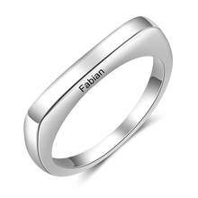 JewelOra-anillo personalizado con nombre grabado para mujer, joyería minimalista de Color plata, regalos personalizados 2024 - compra barato