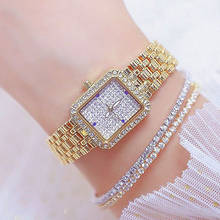 Relojes cuadrados de oro rosa para mujer, pulsera femenina de diamantes, 2019 2024 - compra barato