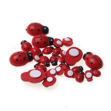 Red Ladybug Wooden Flatback Cabochon Scrapbooking Wood Beads Wall Sticker For DIY Crafts Home Decoration Accessories 2024 - buy cheap