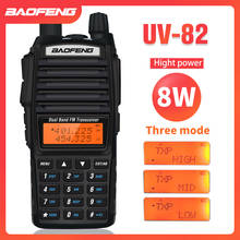 8W Banda dual Walkie Talkie 10km Baofeng UV-82 Transceptor FM Radio de jamon portatil 128CH VHF/UHF UV 82 Radio bidireccional 2800mAh 2024 - compra barato