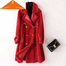 for Women Winter Real Coat Female Clothes 2020 Korean Elegant Long Wool Jacket Ladies Natural Fur Coats 2260 2024 - купить недорого