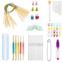 Aluminum Crochet Hook Set DIY Knitting Needles Craft Yarn Knitting Needles Set Sewing Tools For Women As Gift 2024 - buy cheap