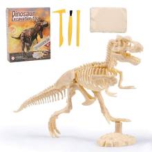 Crianças escavação arqueológica dinossauro brinquedo portátil montessori educacional diy ciência brinquedos para crianças presente de natal 2024 - compre barato