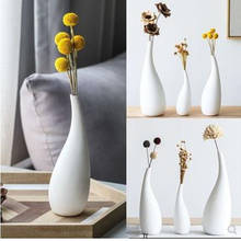 American style simple water drop vase, ceramic vase figurine, home decoration crafts, desktop dried flower art vase 2024 - buy cheap