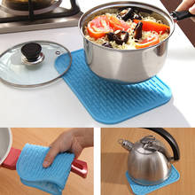 Solid Color Silicon Heat Resistant Mat Non-slip Trivet Pot Pan Holder Mat Pad For Kitchen Accessories Table Decoration 2024 - buy cheap