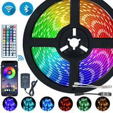 LED Strips Lights Bluetooth Iuces RGB 5050 SMD 2835 Waterproof WiFi Flexible Lamp Tape Ribbon Diode DC12V 5M 10M 15M 20M Color 2024 - купить недорого