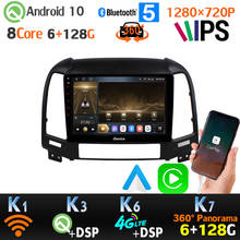 1280*720 Android 10.0 6G+128G Car Multimedia Player For  Hyundai Santa Fe SantaFE GPS Radio 360 Panorama camera 4G LTE WiFi HDMI 2024 - buy cheap