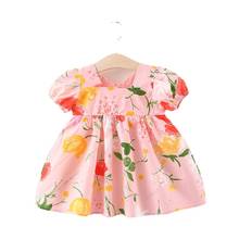 Girls Baby Dress New Summer Sleeveless Printed Cotton Kids Clothes for Toddler Girl Holiday Party Clothing Robe Fille 1 Ans 2024 - buy cheap